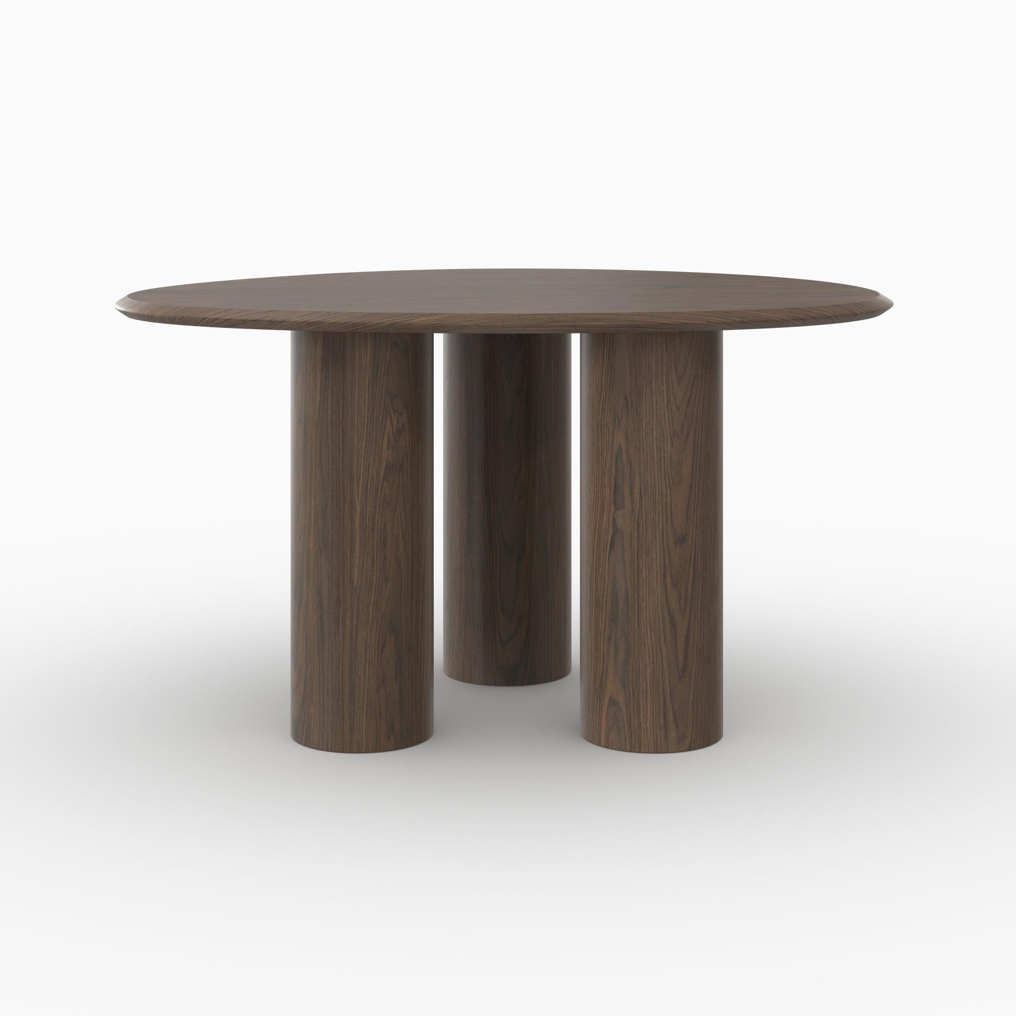 Voir la diapositive 3 : MAISON PAVANE Table organique en placage noyer, 6 personnes-aya