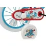 Voir la diapositive 3 : Vélo enfant - Modèle 14'' Schtroumpfs  pour enfant de taille 90 cm à 105 cm équipé de 2 freins, plaque avant, Gardes Boues + Gourde