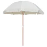 VIDAXL Parasol de jardin avec mat en acier 240 cm Sable