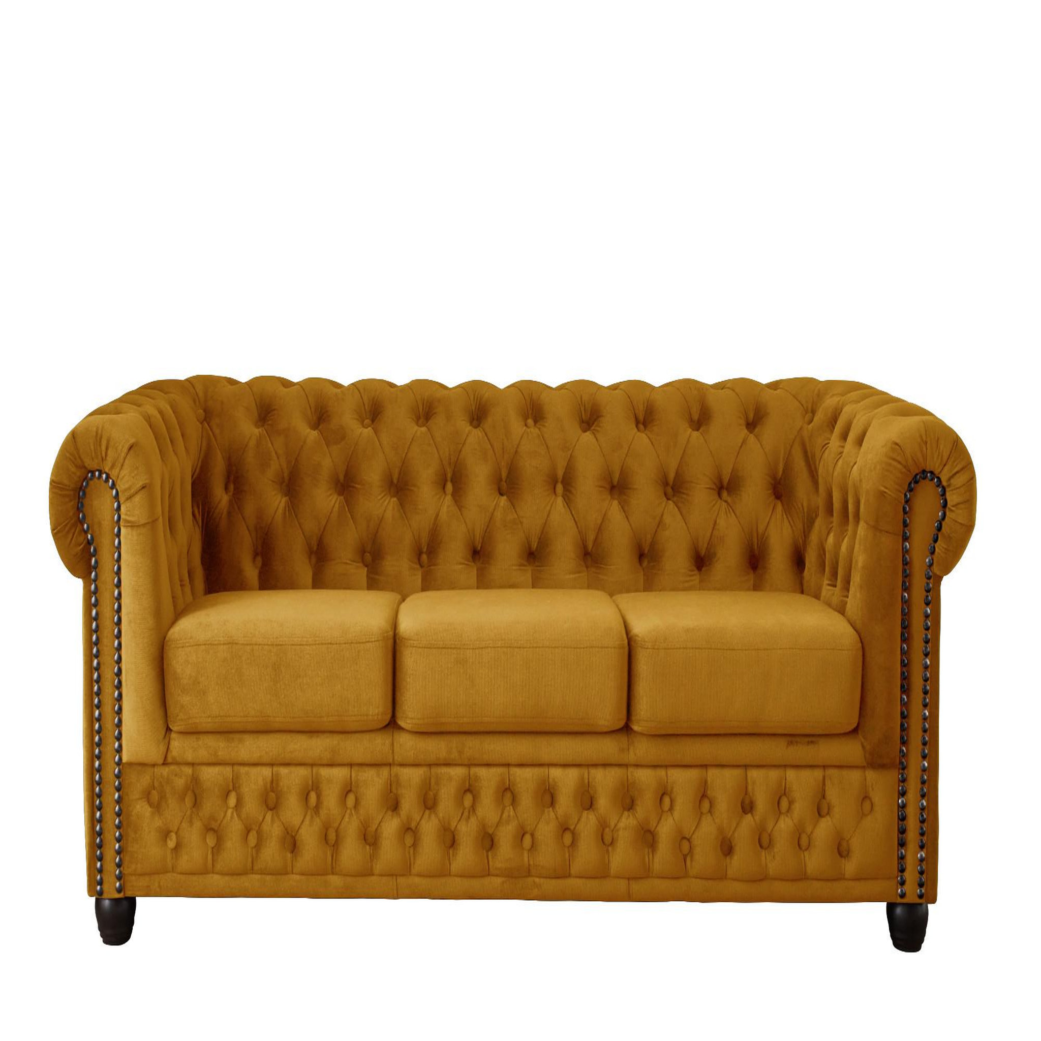 Voir la diapositive 5 : LISA DESIGN William - canapé chesterfield - 3 places - en velours