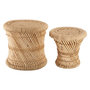 Voir la diapositive 1 : ATMOSPHERA Lot de 2 Tables d'Appoint  Nomade  38cm Naturel