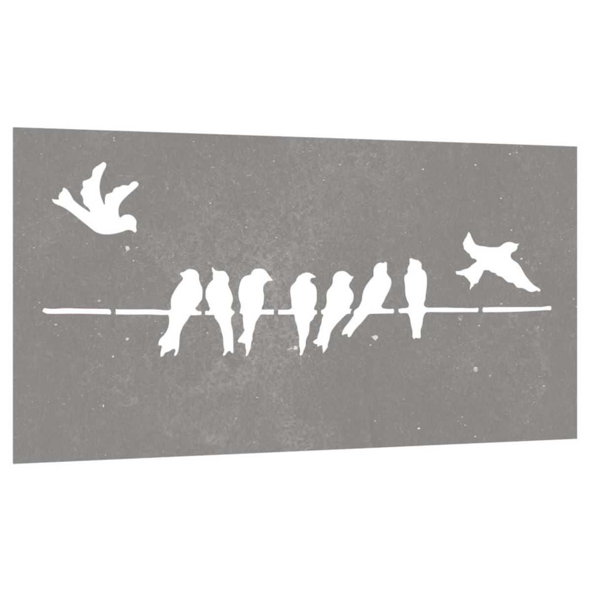 VIDAXL Decoration murale jardin 105x55 cm acier corten design d'oiseau