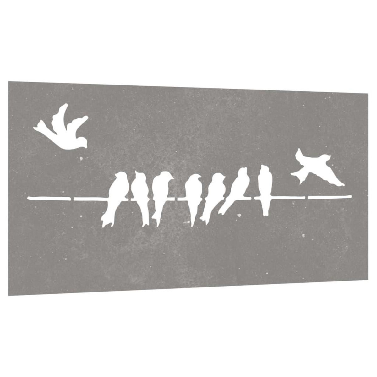 VIDAXL Decoration murale jardin 105x55 cm acier corten design d'oiseau