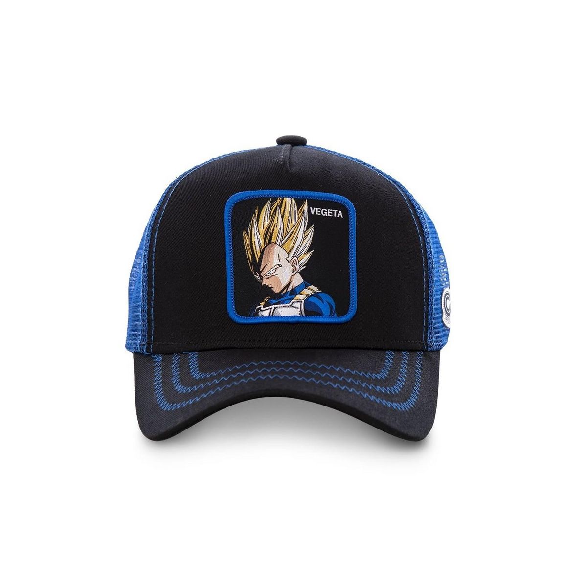 CAPSLAB Casquette Dragon Ball Z Vegeta Noir filet Bleu
