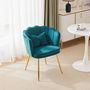 Voir la diapositive 3 : MERAX Fauteuil Fixe Avec Coussin Papillon Et Pieds En Métal Vert