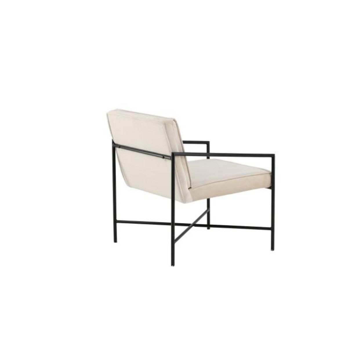 Paris Prix Fauteuil Design Velours  Rakel  78cm Beige