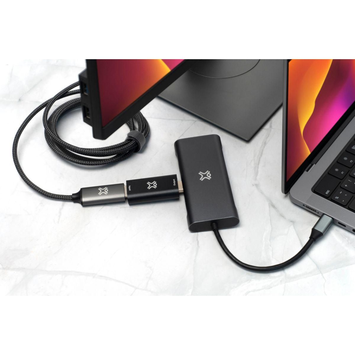 XTREMEMAC Adaptateur HDMI type C - HDMI male 2m nylon tressé gris