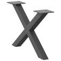 Voir la diapositive 5 : VIDAXL Pieds de table basse forme de X 2 pcs anthracite 60x(30-31) cm