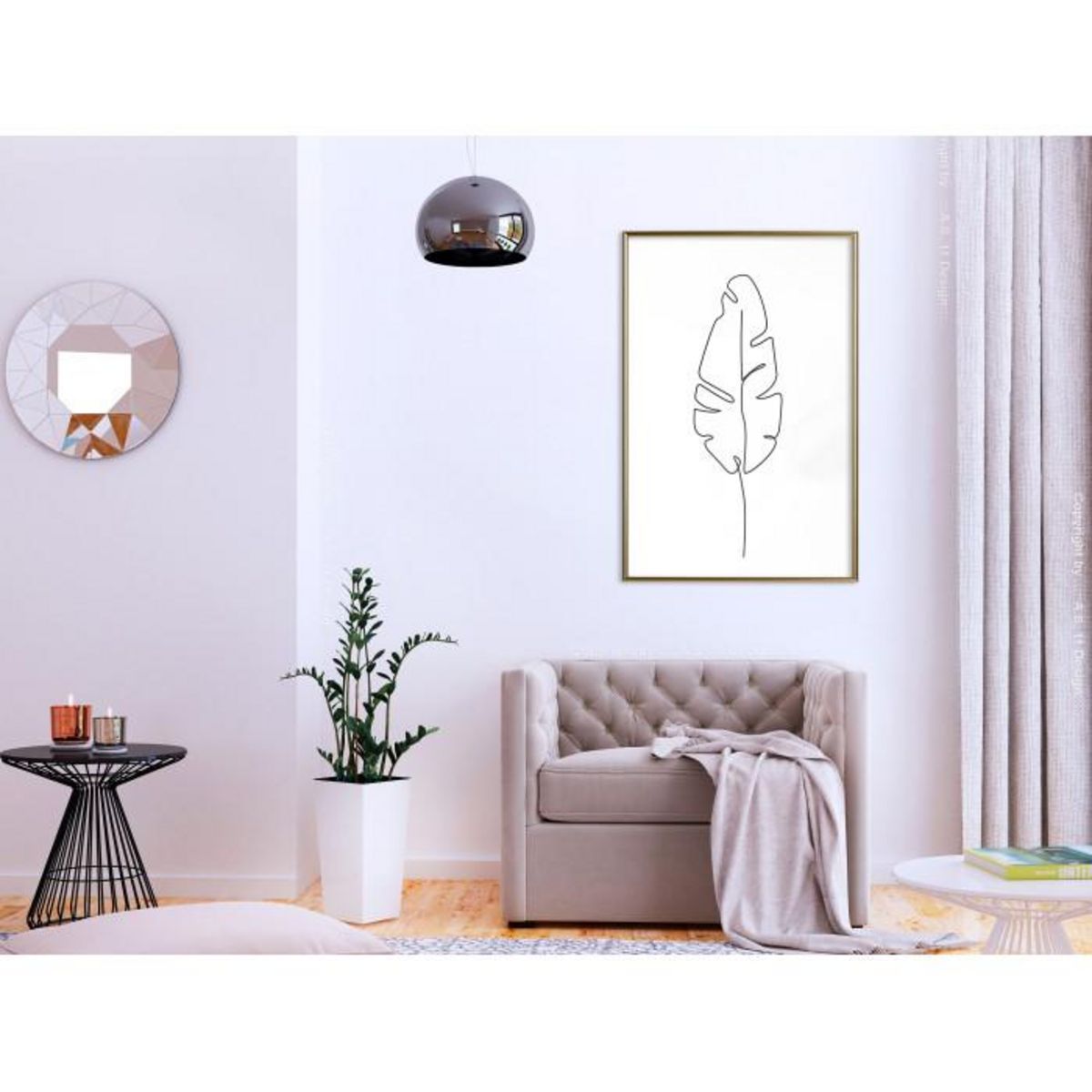 Paris Prix Affiche Murale Encadrée  Drawn with One Line