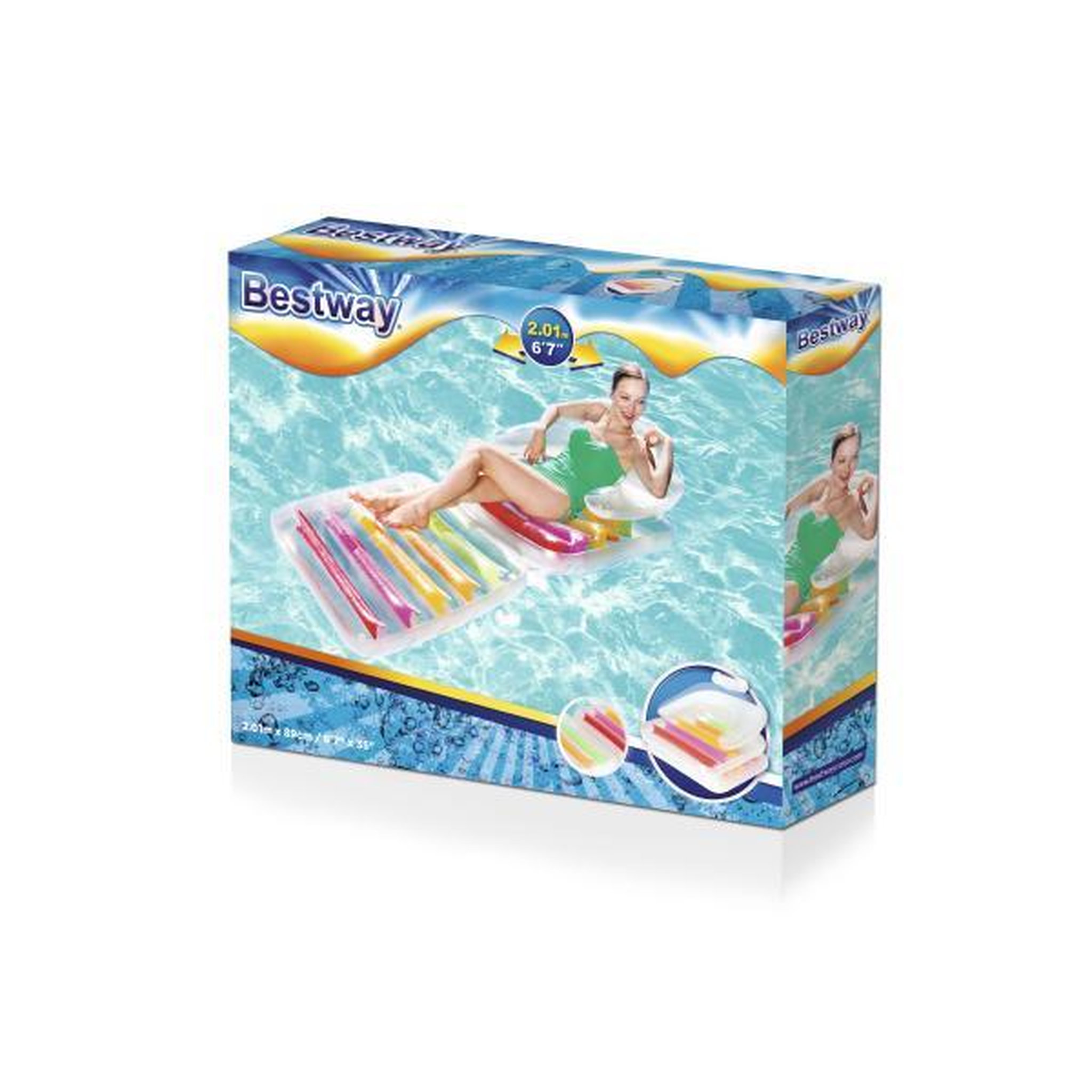 Voir la diapositive 6 : BESTWAY Matelas gonflable de piscine - bestway - chaise longue pliante