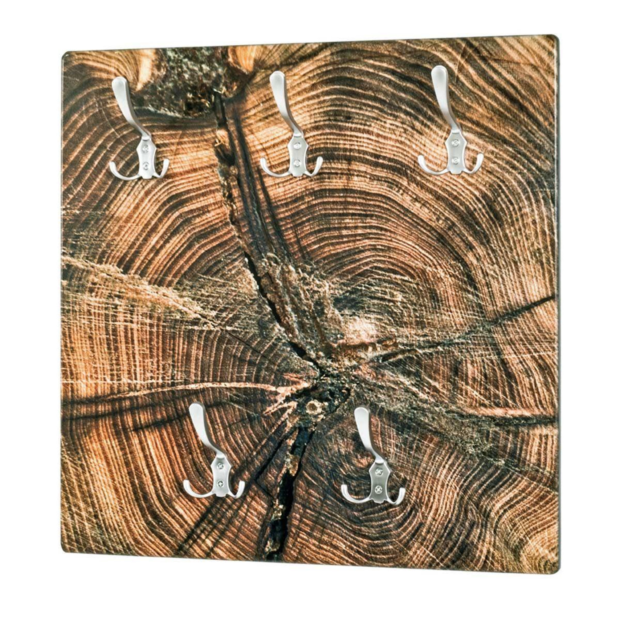 Paris Prix Patère murale 5 crochets  planche  60cm naturel