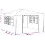 Voir la diapositive 6 : VIDAXL Tente de reception et parois laterales 4x4 m Vert 90 g/m^2