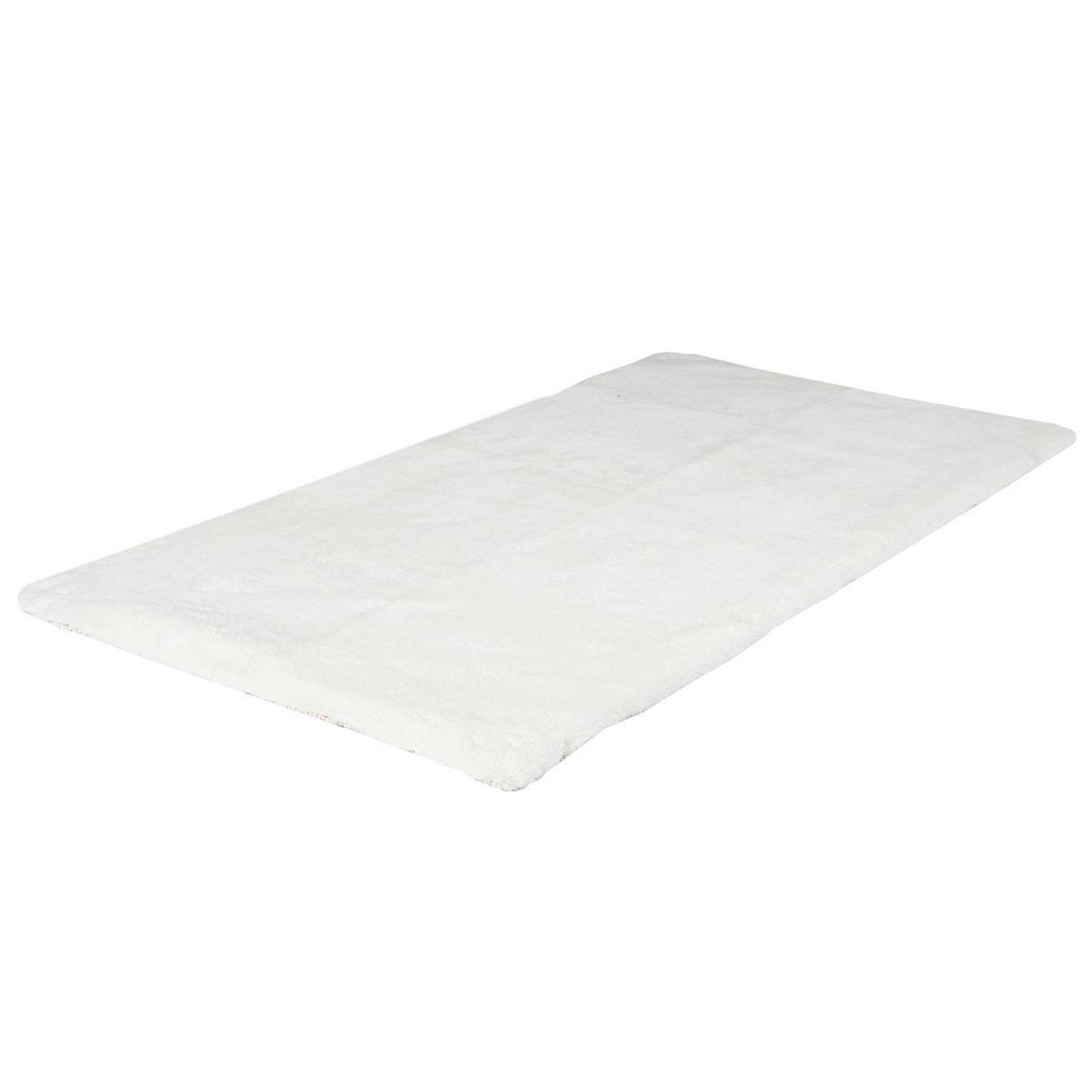 Voir la diapositive 2 : The Home Deco Factory Tapis Imitation Fourrure  Fin  60x110cm Écru