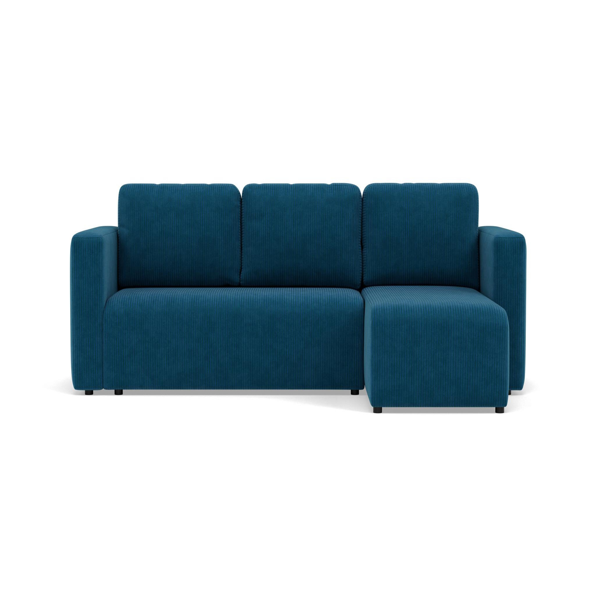 Voir la diapositive 1 : BEST MOBILIER Canopy - canapé d'angle réversible 4 places convertible avec coffre en velours côtelé