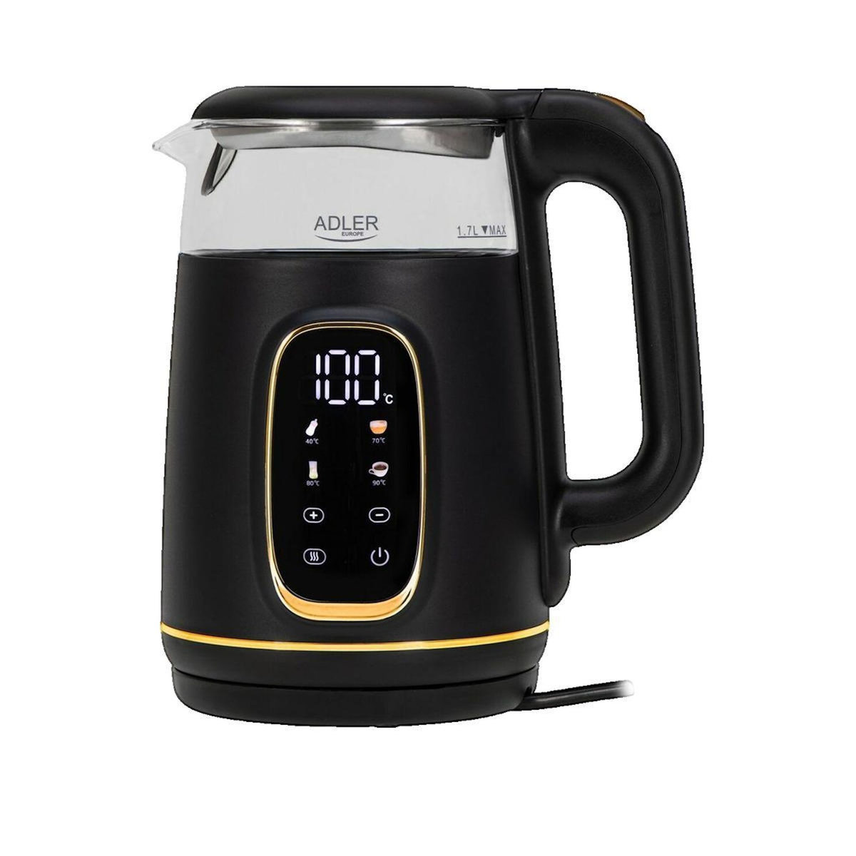 ADLER Bouilloire Adler Europe AD 1305 Noir et Or