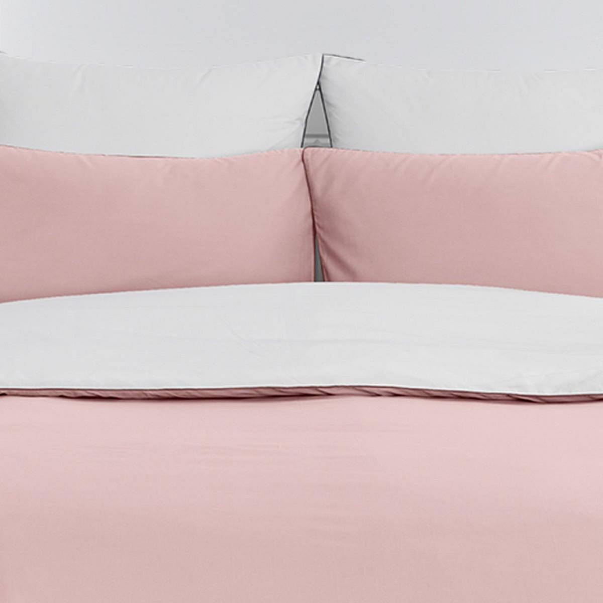 Sensei Maison Housse de couette bicolore en percale coton DOZMARY