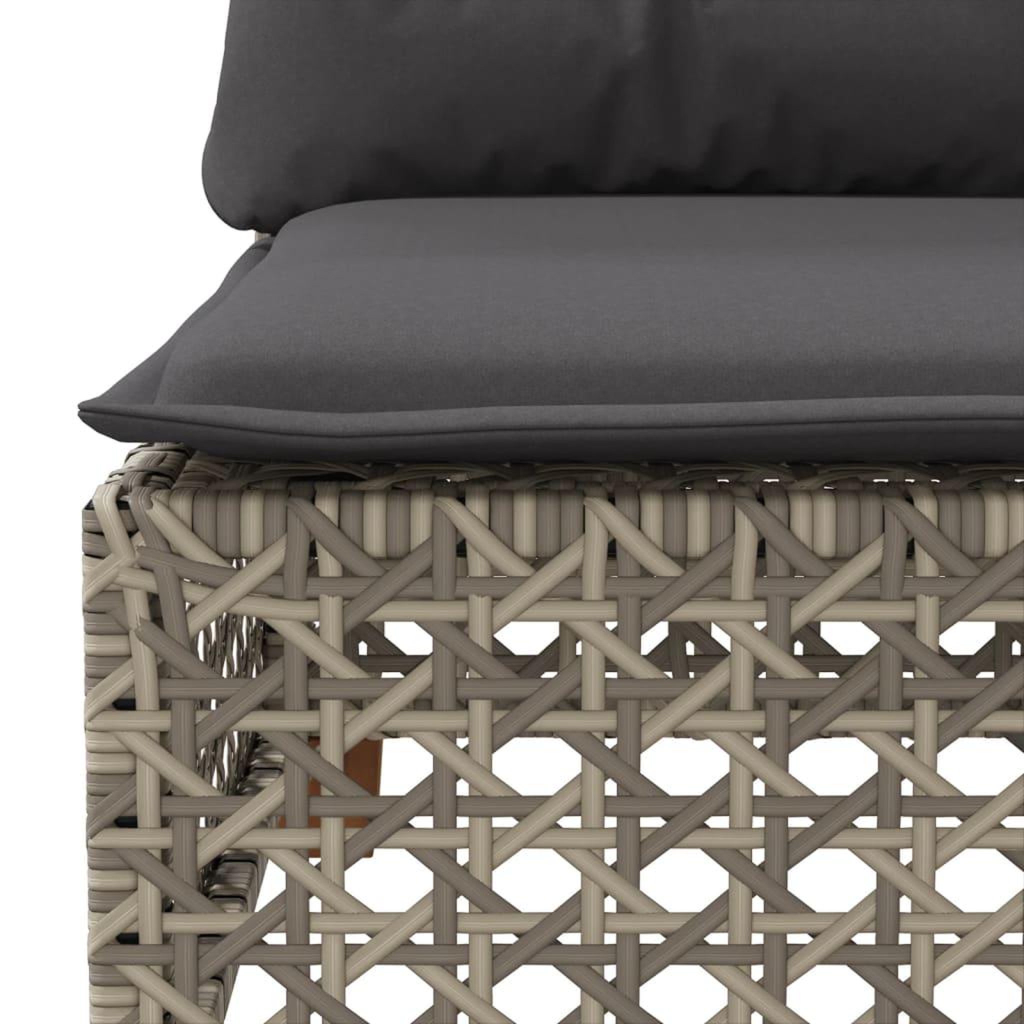 Voir la diapositive 5 : VIDAXL Salon de jardin 9 pcs avec coussins gris resine tressee