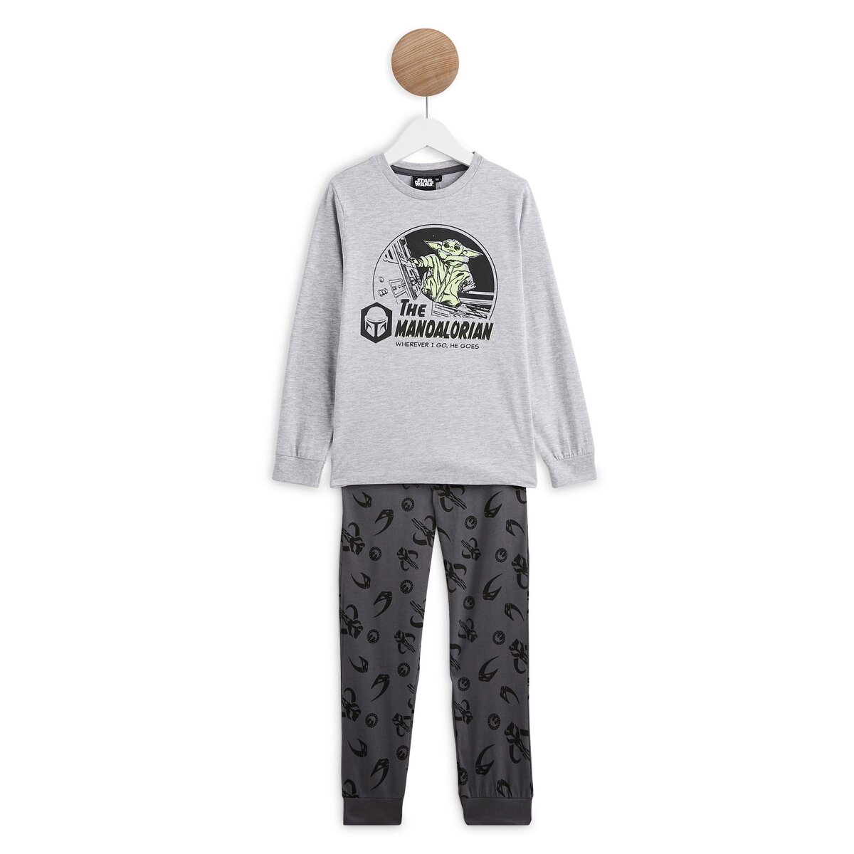 MANDALORIAN Ensemble pyjama coton bio gar on pas cher Auchan