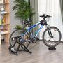 Voir la diapositive 2 : HOMCOM Home trainer pour vélo support entraînement vélo VTT trainer magnétique pliable 5 niveaux de résistance réglable noir