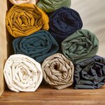 FUTURE HOME Drap housse uni en coton 57 fils. Coloris disponibles : Jaune, Gris, Vert, Bleu, Blanc, Beige