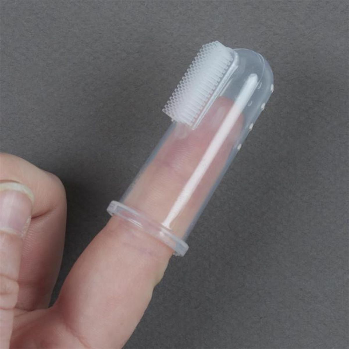 Paris Prix Brosse à Dents Bébé  Silicone  5cm Transparent