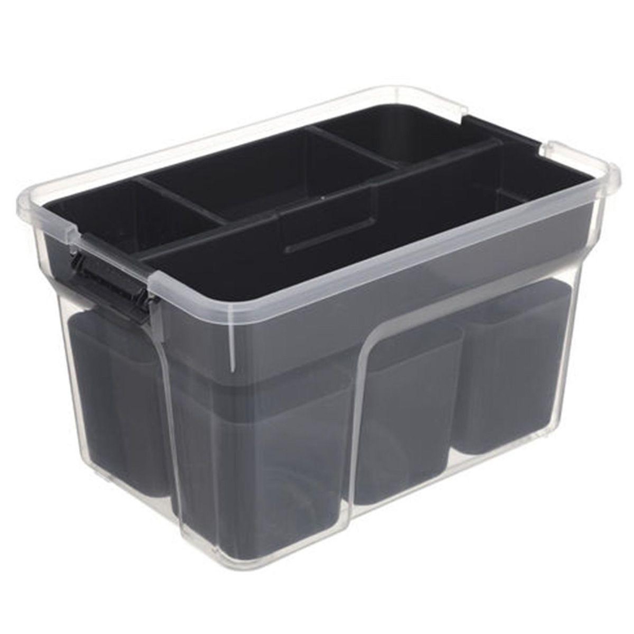 Voir la diapositive 3 : FIVE Boîte de rangement  10 compartiments  8l transparent