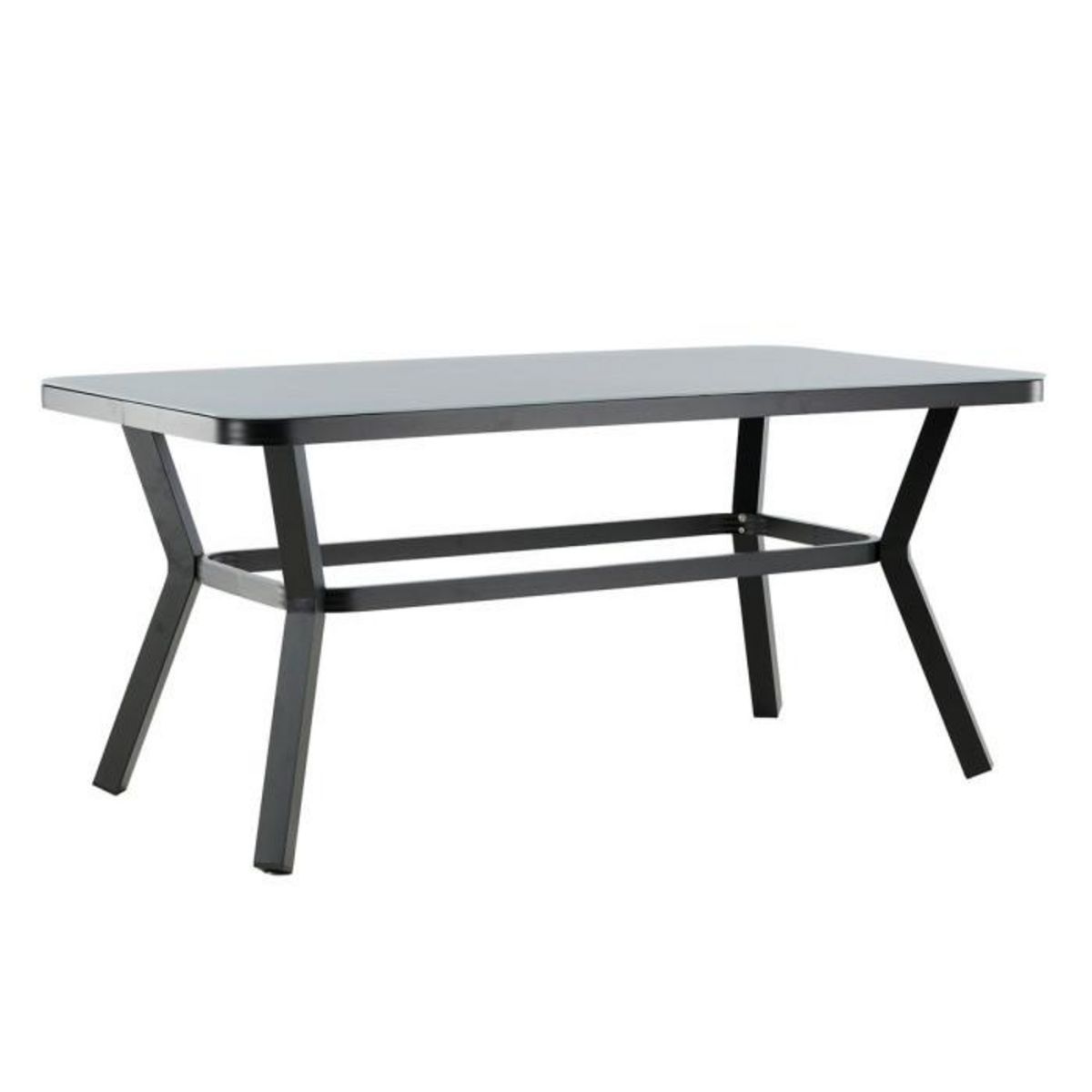 Paris Prix Table de Jardin  Virya  160cm Noir & Gris