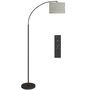 Voir la diapositive 1 : HOMCOM Lampadaire LED dimmable H.180 cm avec télécommande abat-jour réglable 11 température couleurs et niveaux de luminosité noir