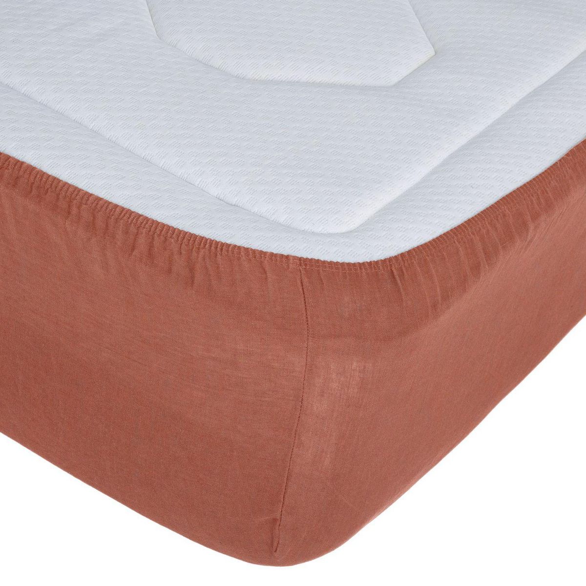 ATMOSPHERA Drap Housse bonnet 30 cm 100% Lin