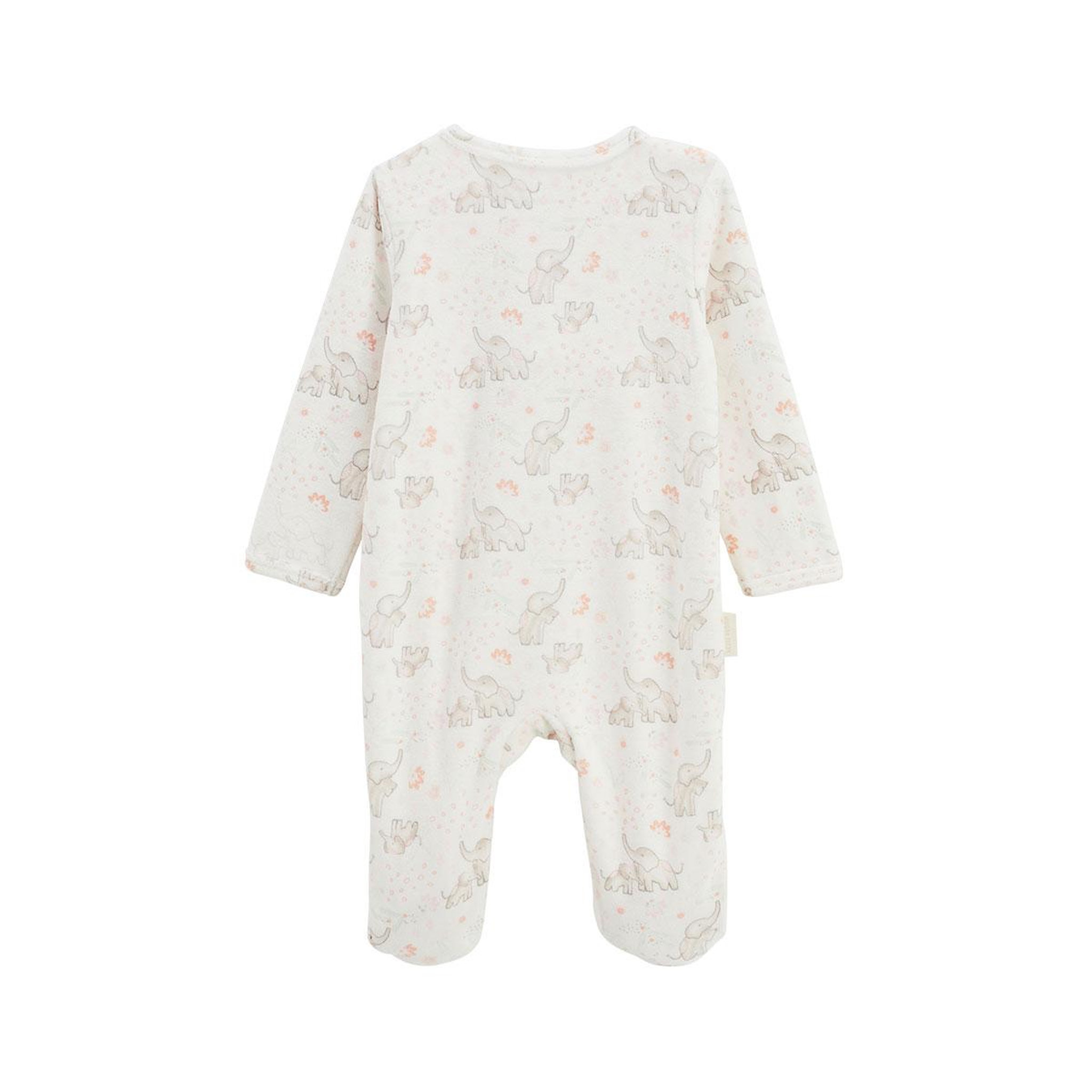 Voir la diapositive 2 : Petit Béguin Pyjama bébé en velours ouverture pont badian