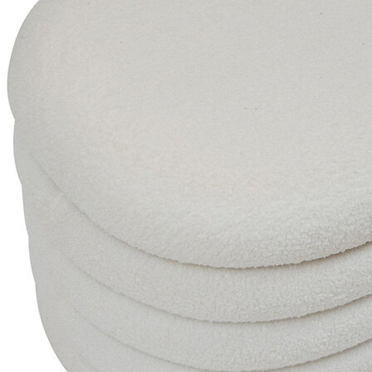 ATMOSPHERA Banc coffre en bouclette GIULIA - Blanc