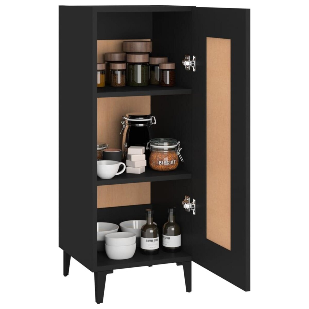 VIDAXL Buffet Noir 34,5x34x90 cm Bois d'ingenierie