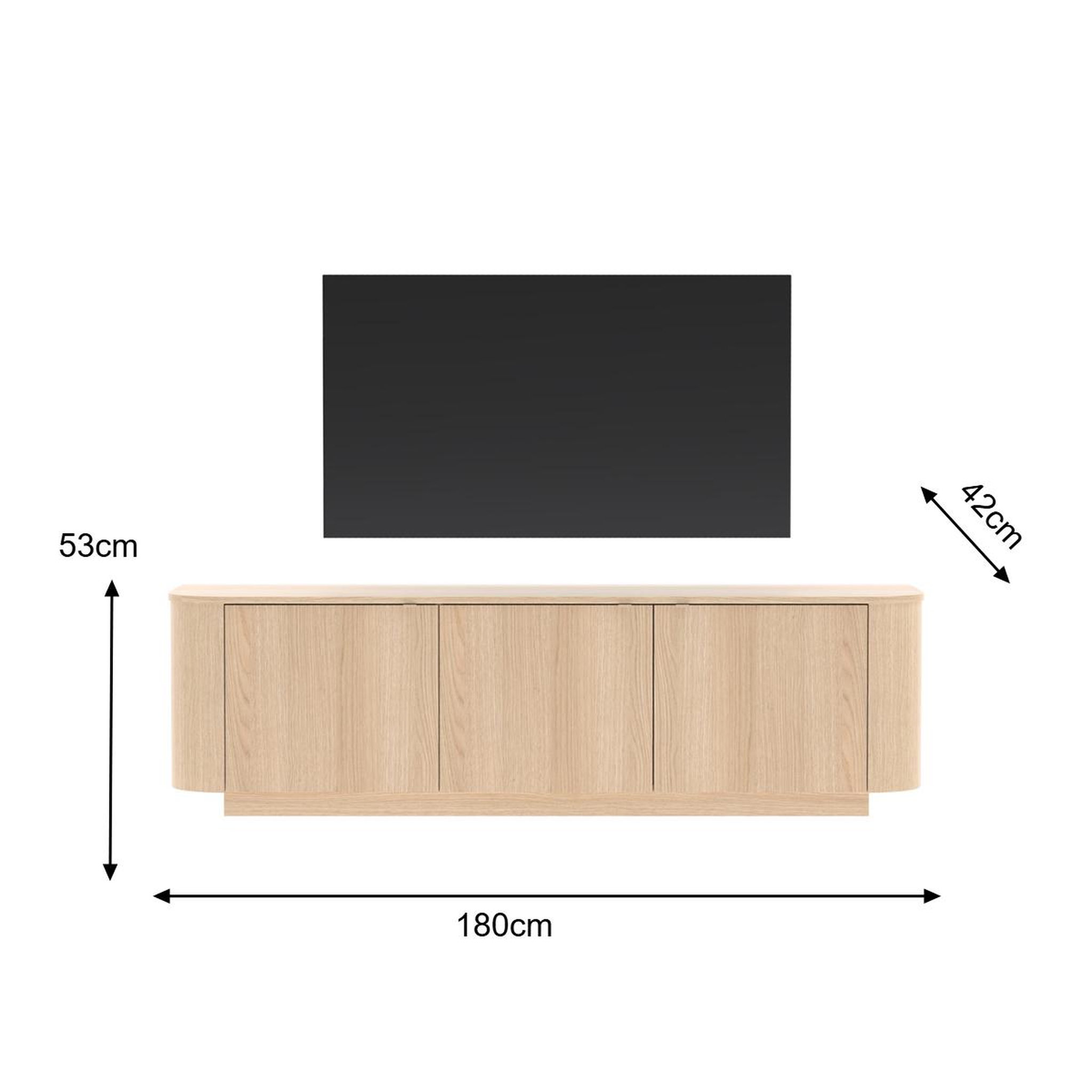 Voir la diapositive 6 : JLC KREATION Meuble tv contemporain en bois 180cm tika