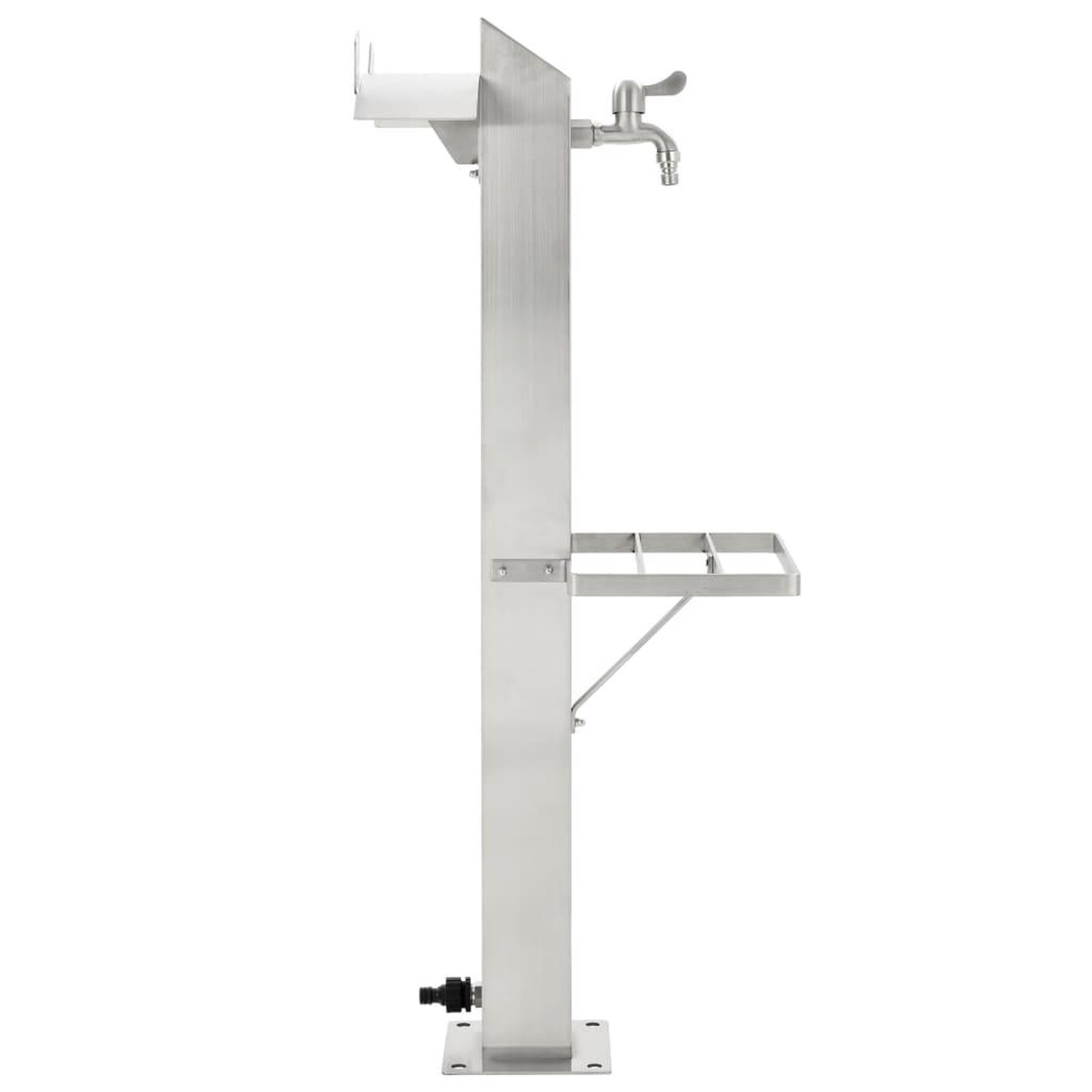 Voir la diapositive 2 : VIDAXL Colonne a eau de jardin carree acier inoxydable 95 cm