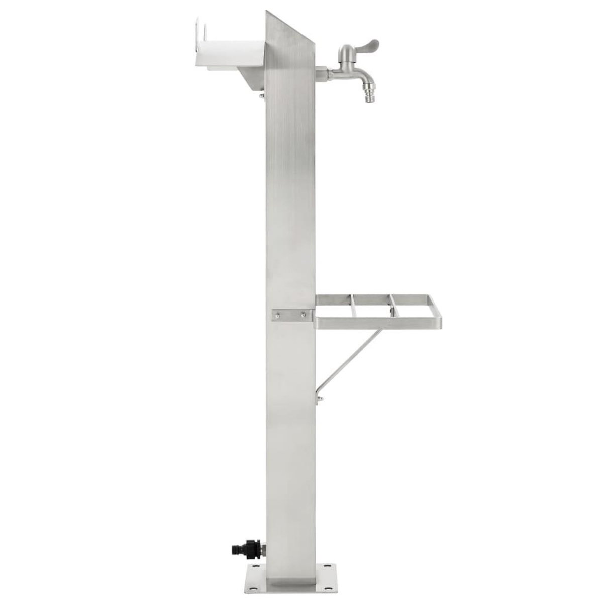 VIDAXL Colonne a eau de jardin carree Acier inoxydable 95 cm