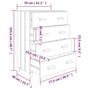 Voir la diapositive 6 : VIDAXL Buffet HAMAR Gris fonce 79x40x103,5 cm Bois massif de pin