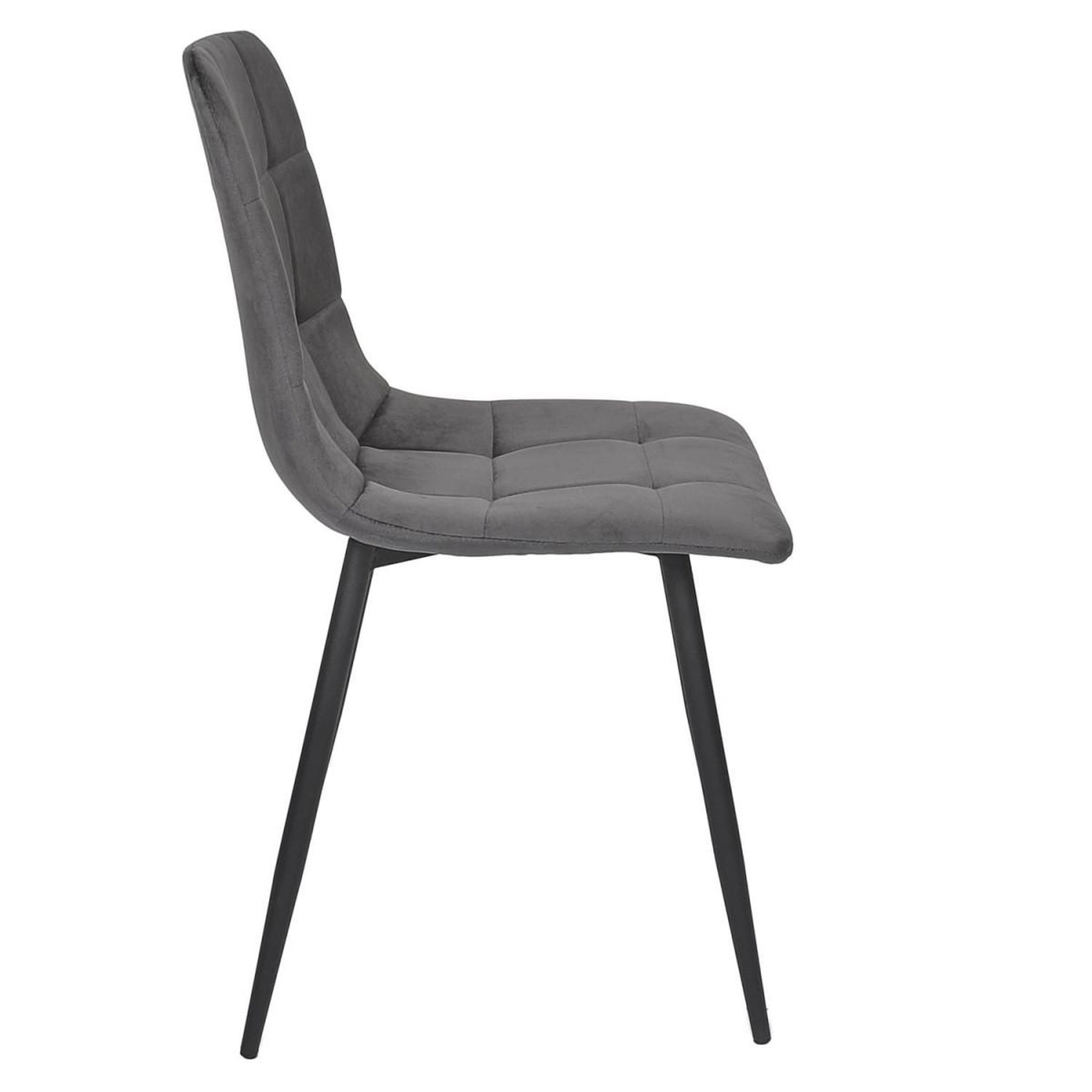 Voir la diapositive 4 : The Home Deco Factory Lot de 4 chaises  mateo  88cm gris foncé