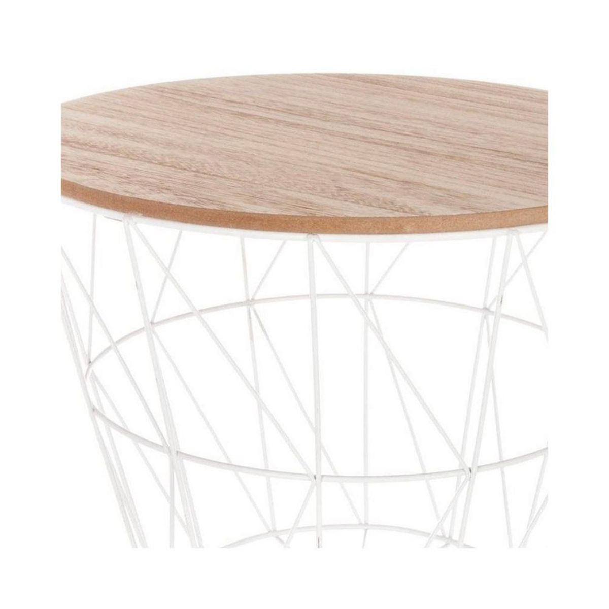 ATMOSPHERA Table à café métal Kumi blanc