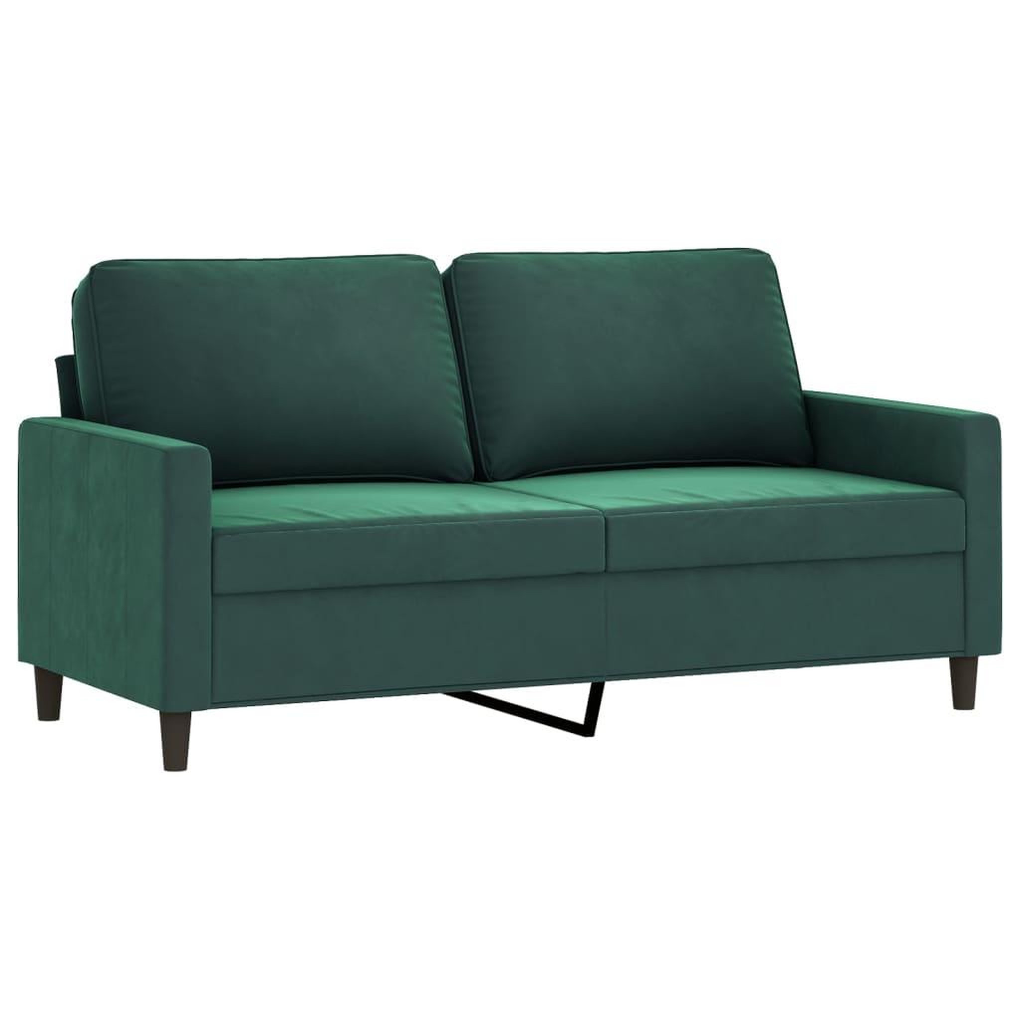 Voir la diapositive 4 : VIDAXL Ensemble de canapes 2 pcs avec coussins Vert fonce Velours