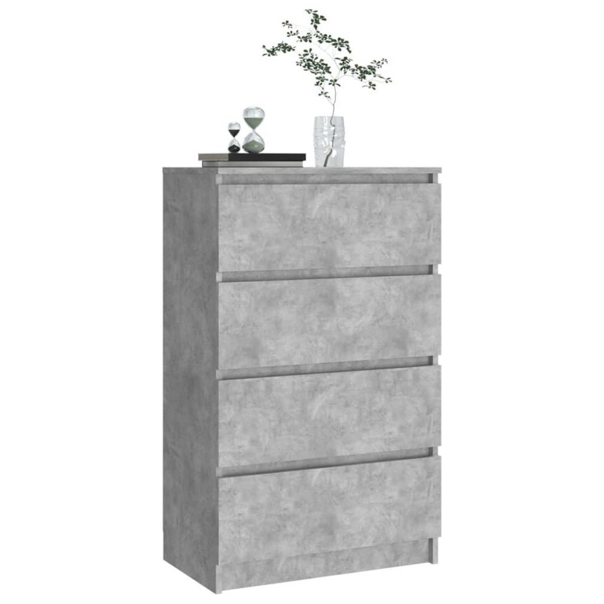 VIDAXL Buffet Gris beton 60x35x98,5 cm Bois d'ingenierie