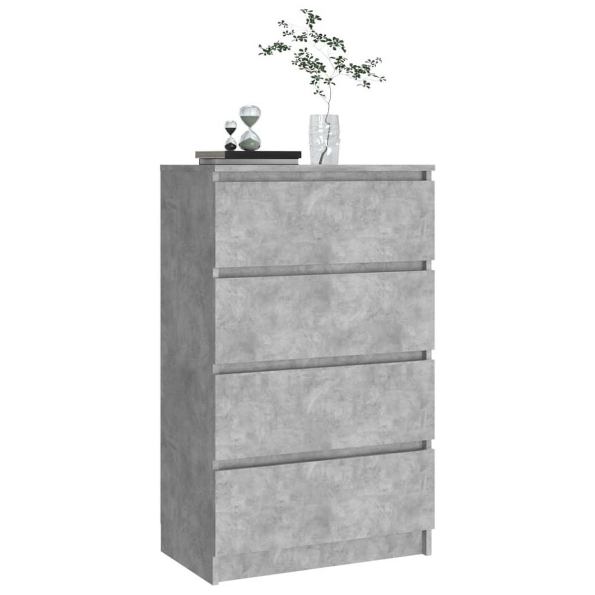 VIDAXL Buffet Gris beton 60x35x98,5 cm Bois d'ingenierie