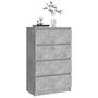 Voir la diapositive 4 : VIDAXL Buffet Gris beton 60x35x98,5 cm Bois d'ingenierie