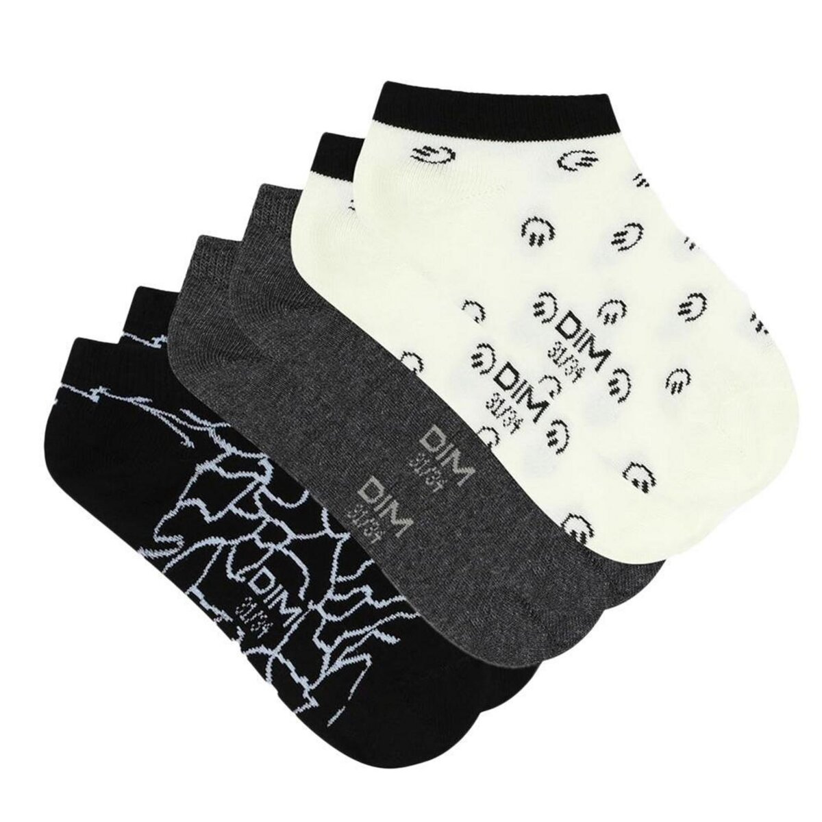 DIM x3 Paires de Chaussettes /Blanc Fille Dim D0DGB