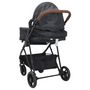 Voir la diapositive 5 : VIDAXL Poussette pour bebe 2-en-1 Anthracite et noir Acier