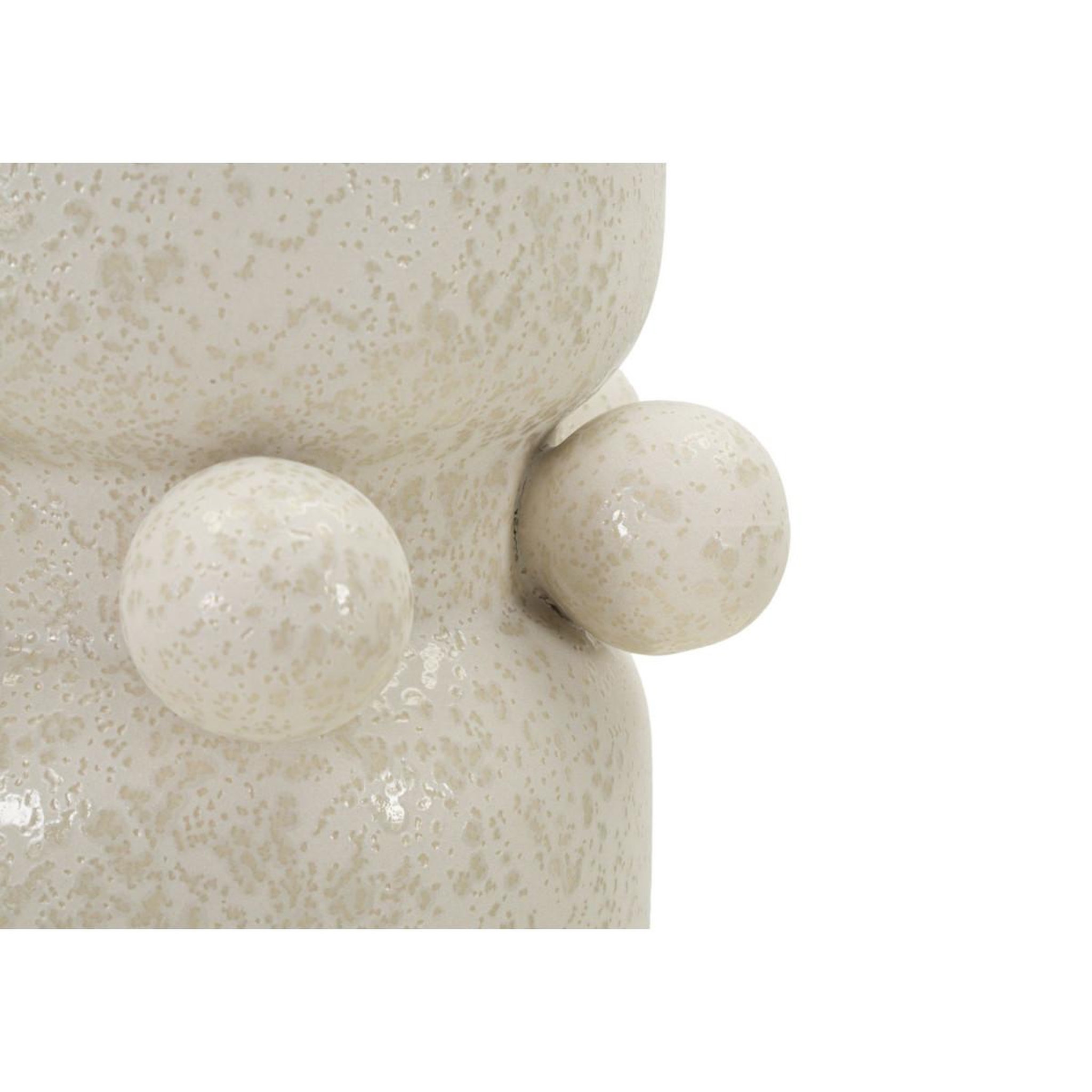 Voir la diapositive 4 : Paris Prix Vase cylindrique en céramique  bubbles  28cm crème