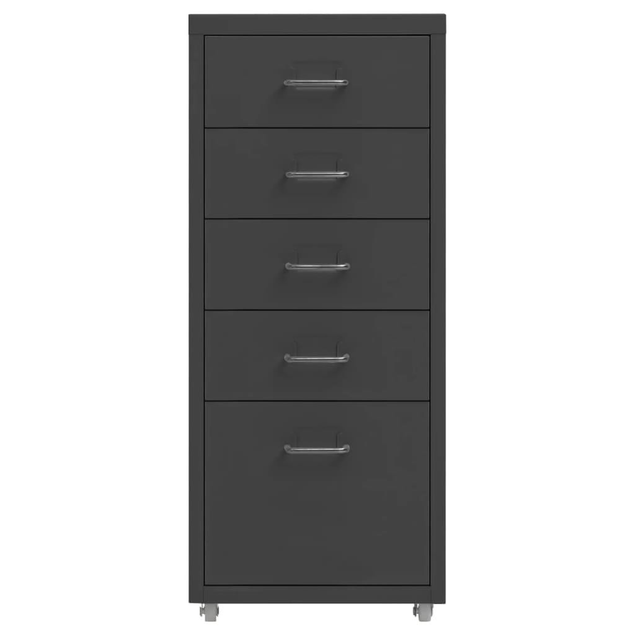 Voir la diapositive 2 : VIDAXL Classeur mobile Anthracite 28x41x69 cm Metal