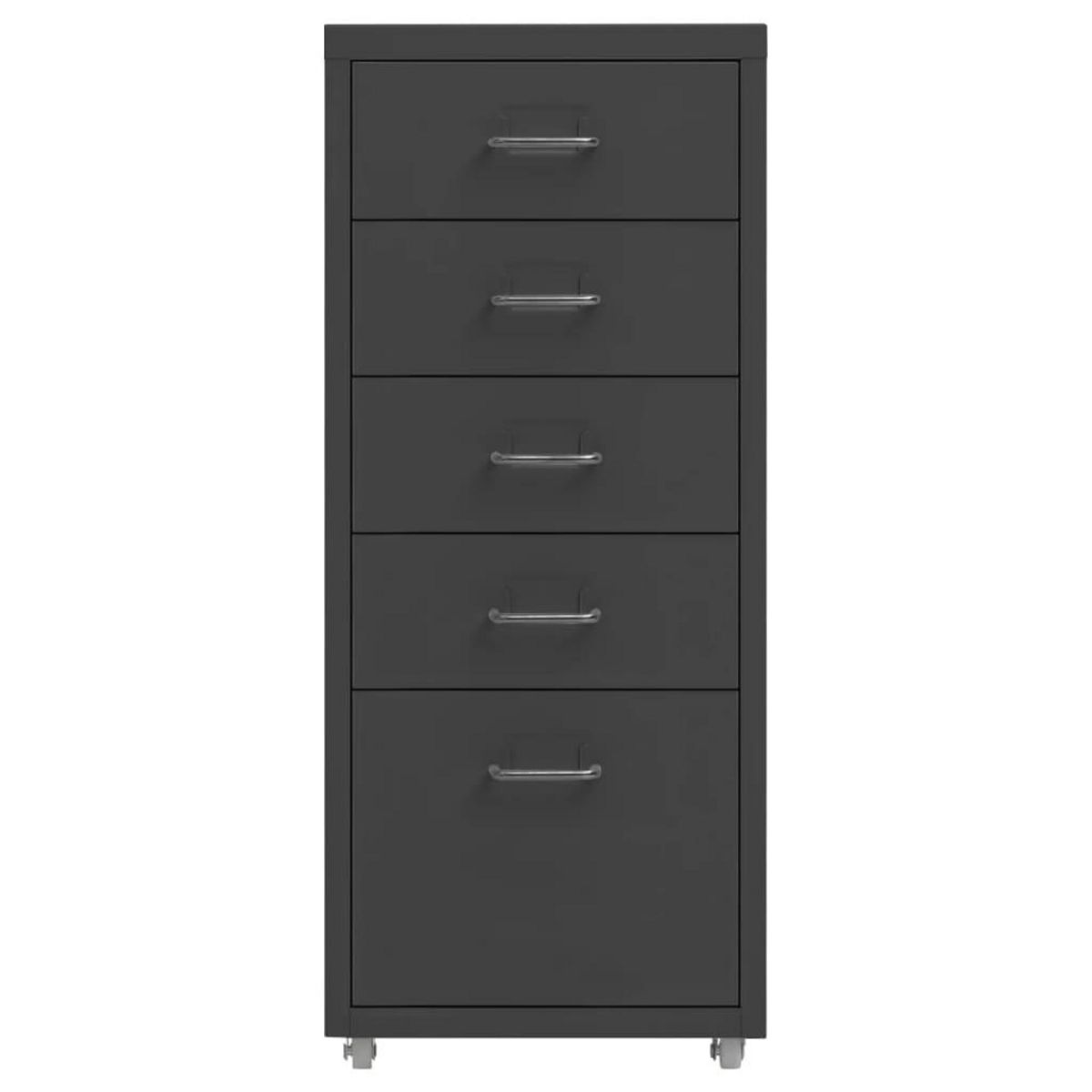 VIDAXL Classeur mobile Anthracite 28x41x69 cm Metal