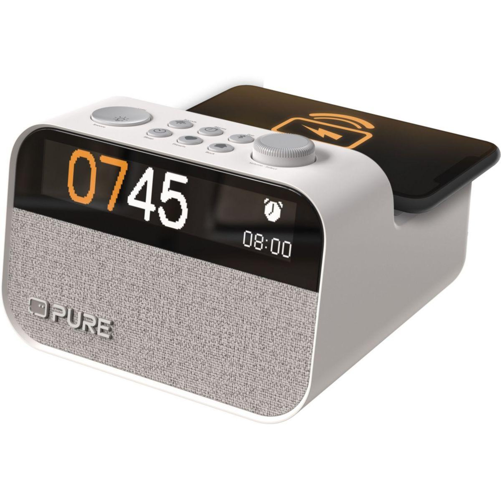 Voir la diapositive 3 : PURE Radio réveil moment charge cotton white