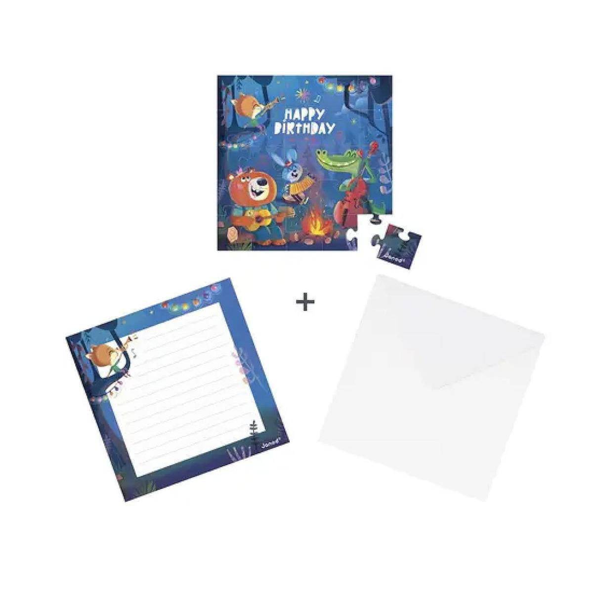 Juratoys-Janod Carte Cadeau Puzzle 25 Pieces Foret