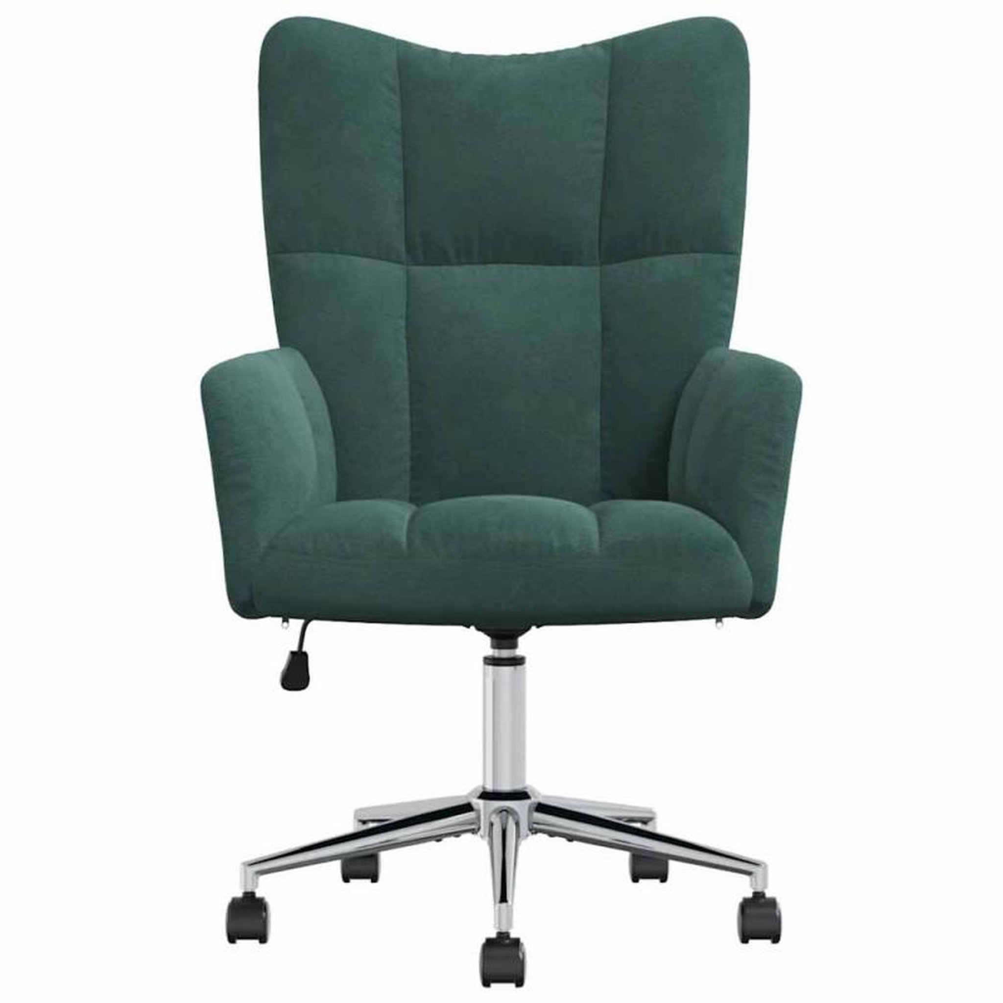 Voir la diapositive 3 : VIDAXL Chaise de relaxation Vert foncé Velours